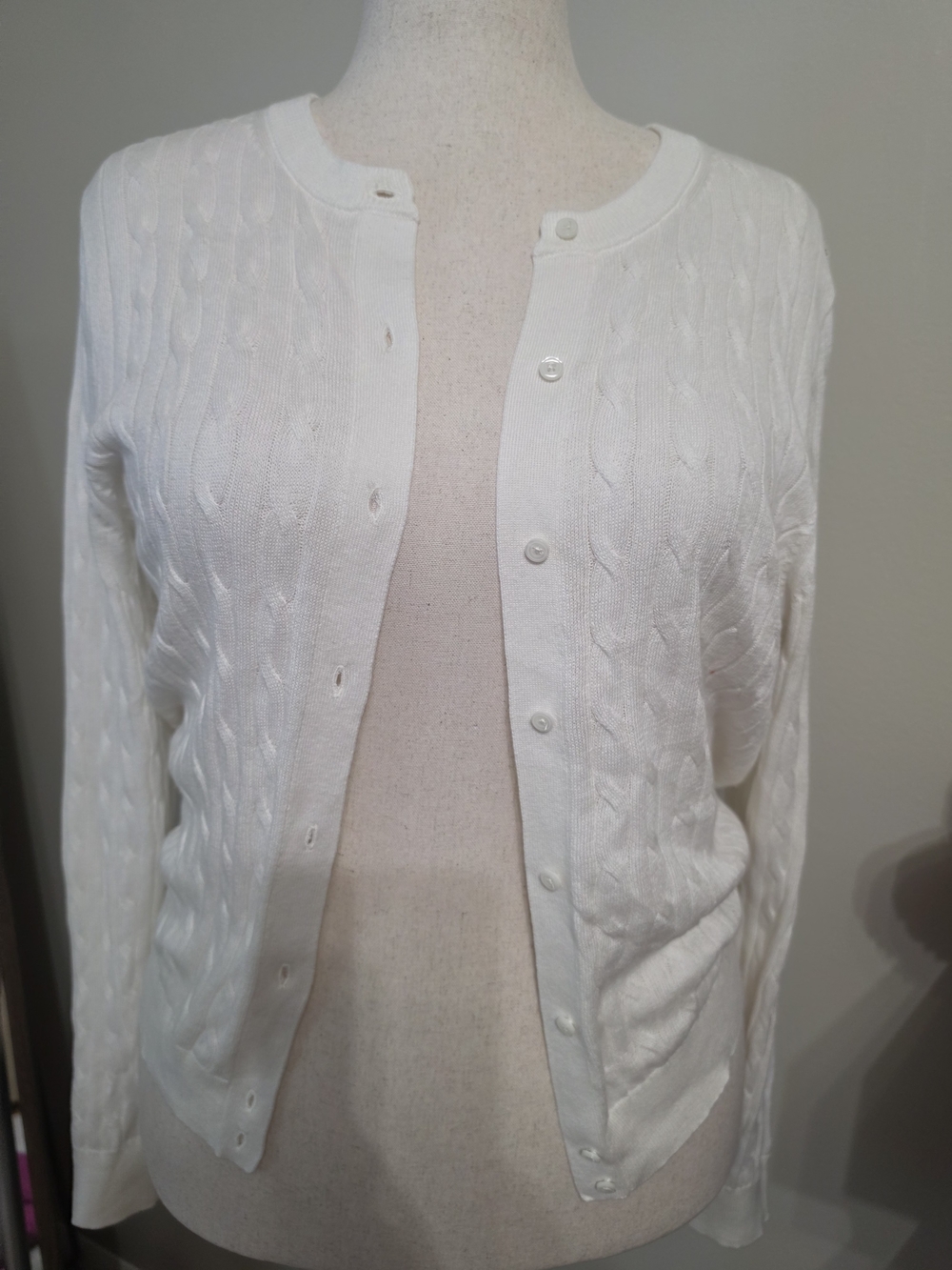 J. Crew Women's Lightweight Cable Knit Button Cardigan
